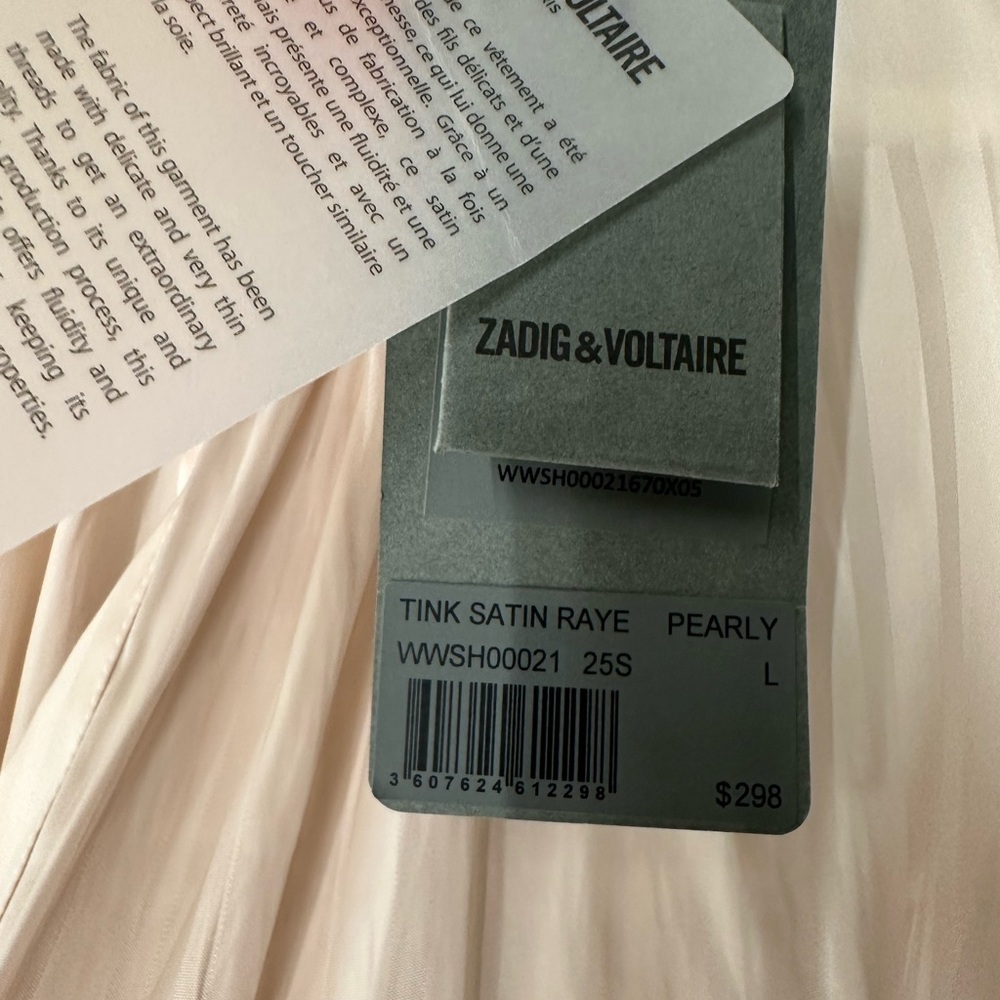 Zadig & Voltaire Tink Satin Raye - Pearly - Picture 6 of 6